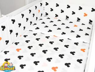 Komplet: Postieľka LIZI + matrac + súprava s baldachýnom (30 vzorov) Vyberte vzor súpravy: vzor oranžové mickey, Vyberte matrac: Kokos-molitan, hrúbka…