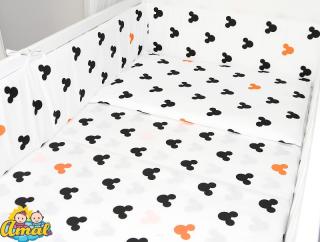 Komplet: Postieľka OLIVIA 2v1 + matrac + súprava bez baldachýnu (30 vzorov) Vyberte vzor súpravy: vzor oranžové mickey, Vyberte matrac: Kokos-molitan,…