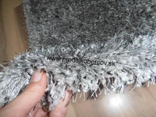 2KS  60 x 110 cm exclusiv koberec Shaggy (sivý melír)