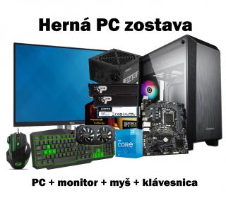 Hráčsky PC Intel i3 + GTX 1050ti + LCD 24 , 8GB RAM, 256GB NVMe SSD, 1TB HDD