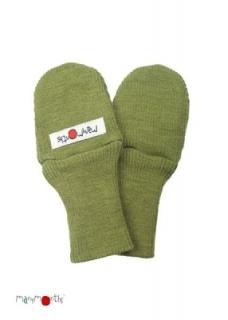 Detské rukavice z merinovlny ManyMonths Farba: Garden moss green, Veľkosť: 5- 7/ 7,5 rokov