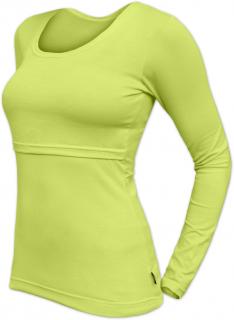 KATEŘINA- tričko pre diskrétne a pohodlné kojenie, dlhý rukáv Farba: svetlo zelená, Veľkosť: M/L