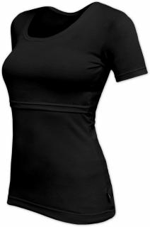 KATEŘINA- tričko pre diskrétne a pohodlné kojenie, krátky rukáv Farba: Čierna, Veľkosť: L/XL