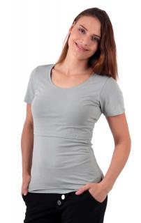 KATEŘINA- tričko pre diskrétne a pohodlné kojenie, krátky rukáv Farba: Olivová, Veľkosť: L/XL