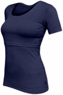 KATEŘINA- tričko pre diskrétne a pohodlné kojenie, krátky rukáv Farba: tmavo modrá, Veľkosť: L/XL