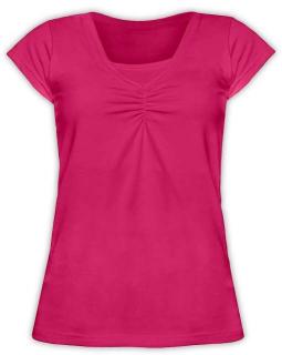KLAUDIE- tričko pre diskrétne a pohodlné kojenie, krátky rukáv Farba: sýtoružová, Veľkosť: M/L