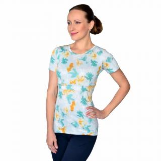 Kojo tričko s krátkym rukávom, Krásná Mamka Veľkosť: M, Produkt Barva: mint kvety