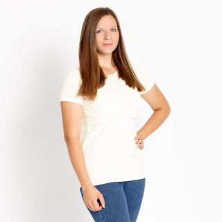 Kojo tričko s krátkym rukávom, Krásná Mamka Veľkosť: M, Produkt Barva: smotanová