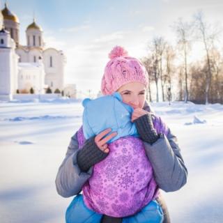 Pevná šatka na nosenie detí Fidella Iced Butterfly Farba: Iced butterfly violet (veľkosť 7) 5,2m