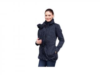 RENATA- sveter z pleteného fleecu na nosenie detí Farba: Čierna, Veľkosť: M/L