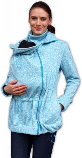 RENATA- sveter z pleteného fleecu na nosenie detí Farba: Tyrkysová, Veľkosť: L/XL