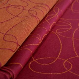 Šatka na nosenie detí - Didymos Žakár Varianta: Elipsy Rubin-Mandarine (veľkosť 6) 4,7m