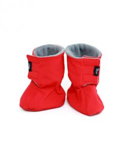 Softshellové čižmičky (Adelay) Farba: červeno-šedá, Veľkosť: 12 cm