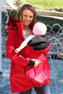 Softshellový kabát na nosenie detí (Adelay) Farba: Červená, Veľkosť: L