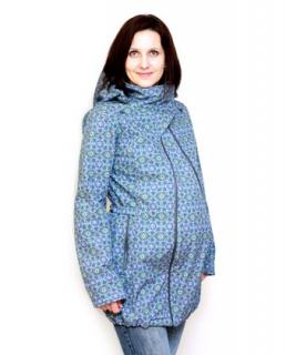 Softshellový kabát na nosenie detí (Adelay) Farba: Modrá s ornamentom, Veľkosť: M