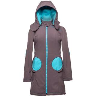 Softshellový kabát na nosenie detí Liliputi Farba: Šedo- tyrkysový, Veľkosť: M
