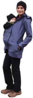 STELLA 2 - softshellová bunda (nielen) pre tehotné a nosiace ženy Farba: Antracitová, Veľkosť: S/M