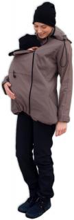 STELLA 2 - softshellová bunda (nielen) pre tehotné a nosiace ženy Farba: Béžová, Veľkosť: M/L