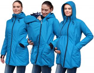 ZORA- zimná bunda (nielen) pre tehotné a nosiace ženy Farba: Petrolejová, Veľkosť: M/L