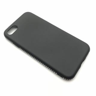 Čierný obal s kamínky iPhone 7/8 (puzdro)
