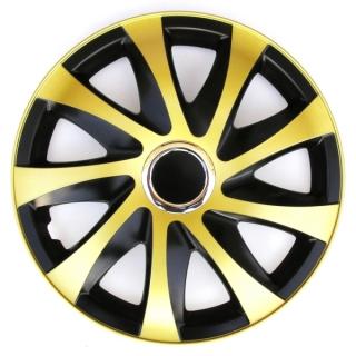 Puklice na kolesá NRM Drift čierna / zlatá 13" (Kryty kol)