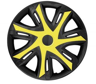 Puklice na kolesá NRM N-Power žltá/čierna (Kryty kol)