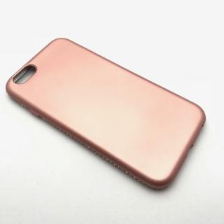 Ružový obal s kamienkami iPhone 6 / 6S (pouzdro)