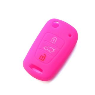 Silikónový obal GARO na kľúč Hyundai, Kia ružový (3-tlačítkový)