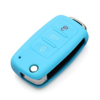 Silikónový obal GARO na kľúč Škoda, VW, Seat svetlo modrý (3-tlačítkový)