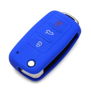 Silikónový obal GARO na kľúč Škoda, VW, Seat tmavo modrý (3-tlačítkový)