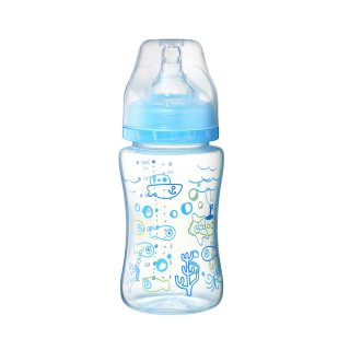 Babyono Antikoliková fľaša so širokým hrdlom 240 ml Farba: Modrá