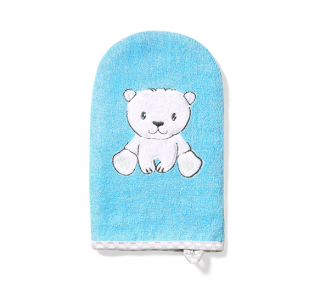 Babyono Bambusová žinka na umývanie modrá ľadový medveď