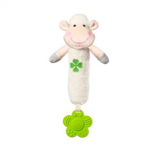 Babyono Pískacia hračka s hryzátkom roztomilá ovečka Farba: Zelená