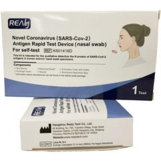 Hangzhou Realy Tech Novel Coronavirus SARS-Cov-2 Antigen Rapid Test z prednej časti nosa 1ks