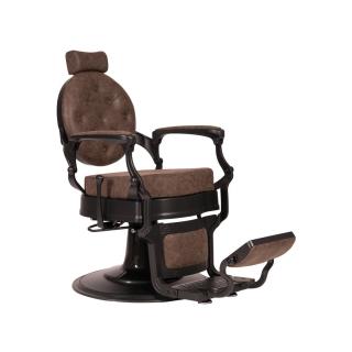 HOLIČSKÉ KRESLO BUZZ BLACK OLD BROWN BARBER RZBH005
