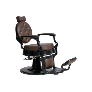 HOLIČSKÉ KRESLO BUZZ BLACK TMAVĚ HNĚDÁ BARBER RZBH011