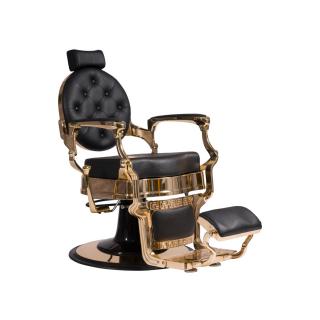 HOLIČSKÉ KRESLO BUZZ GOLD ČERNÉ BARBER RZBH008