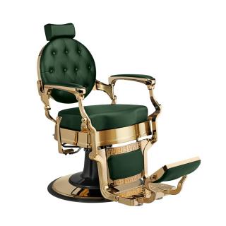 HOLIČSKÉ KRESLO BUZZ GOLD ZELENÁ BARBER RZBH012