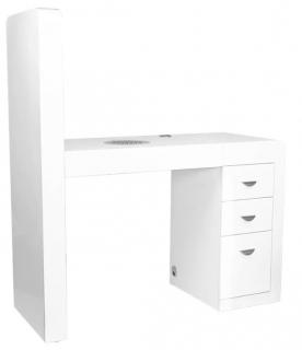 Kozmetický stôl 310 s kazetovým absorbérom biely ľavý