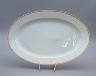 OPAL svadobná hnedá, Misa oválna JANA 36 cm, čipka, Thun