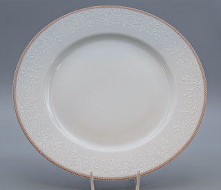 OPAL svadobná hnedá, Misa plytká NINA 30 cm, čipka, Thun