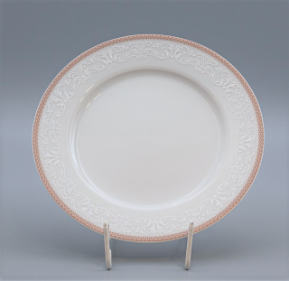 OPAL svadobná hnedá, Porcelánový Tanier plytký NINA 21 cm, čipka, Thun