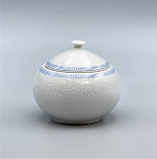 OPAL svadobná modrá, Cukornička 350 ml, čipka, Thun