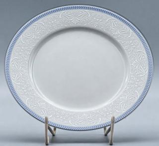 OPAL svadobná modrá, Tanier plytký NINA 27 cm, čipka, Thun
