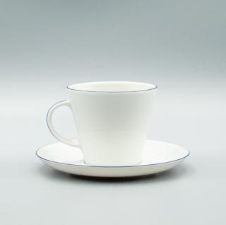 TOM modrá linka, Šálok s tanierikom ESPRESSO 100 ml, Thun