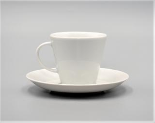 TOM, Šálok s tanierikom ESPRESSO 100 ml, biela, Thun
