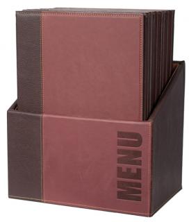 Box s jídelními lístky TRENDY, vínově červená (20 ks)