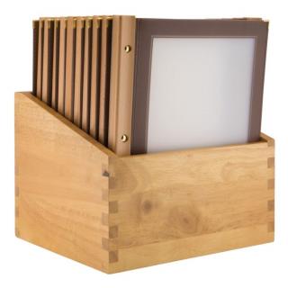 Box s jídelními lístky WOOD, hnědá (20 ks)