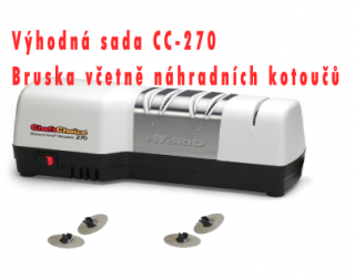 Chef's Choice | M-270, SADA Brusiče nožů včetně náhradních kotoučků, CZ DISTRIBUCE  (Chef's Choice Elektrický brusič nožů M-270)