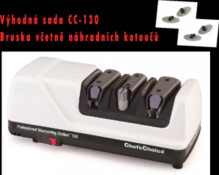 ChefsChoice | SET brousku M-130 + náhradních kotoučů (ChefsChoice, Elektrický brousek na nože M-130)